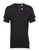 Slim 2Pk Crewneck 1 Twopack Te Tops T-Kortærmet Skjorte Black Levi's®