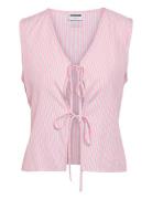 Nmfrida S/L Tie Vest Wvn Tops Blouses Sleeveless Pink NOISY MAY