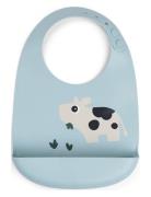 Silic Bib Dotti Blue Baby & Maternity Baby Feeding Bibs Sleeveless Bibs Blue D By Deer