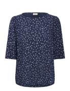 Frkamma Bl 2 Tops Blouses Short-sleeved Navy Fransa