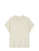 Shirts/Blouses Short Sleeve Tops T-shirts & Tops Short-sleeved White Marc O'Polo