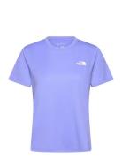 W Flex S/S Tee Reg C/O Graphic  Sport Sport Clothing Sports Tops & T-shirts Sport T-Skjorte Blue The North Face