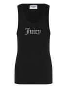 Thin Strap Racer Vest Tops T-shirts & Tops Sleeveless Black Juicy Couture