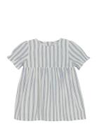 Dress Ss Yd Stripe Dresses & Skirts Dresses Baby Dresses Short-sleeved Baby Dresses Blue Huttelihut