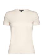 Stretch Cotton Tee Tops T-shirts & Tops Short-sleeved Cream Lauren Ralph Lauren