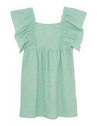 Dress Small Flower Dresses & Skirts Dresses Casual Dresses Short-sleeved Casual Dresses Green Creamie
