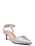 Kittie-R Heeled Sandals Shoes Sling Backs Heeled Slingbacks Silver Steve Madden