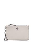 Crosshatch Leather Zip Card Case Bags Card Holders & Wallets Card Holder Cream Lauren Ralph Lauren