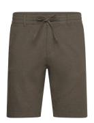 Linen Shorts Bottoms Shorts Casual Khaki Green Lindbergh