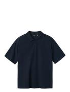 Nlmhannes Ss L Pique Polo Tops T-shirts Polo Shirts Short-sleeved Polo Shirts Navy LMTD