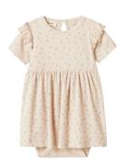 Nbfgago Kef Ss Body Dress Lil Dresses & Skirts Dresses Baby Dresses Short-sleeved Baby Dresses Pink Lil'Atelier