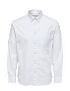 Slhregrick-Ox Shirt Ls Noos Tops Shirts Casual White Selected