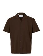 Slhrelaxsun Shirt Ss Resort Tops Shirts Short-sleeved Brown Selected