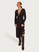 Michael Kors - Langærmede kjoler - Chocolate - O Ring V Nk Maxi Drs - Kjoler - Long sleeved dresses