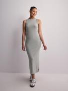 Object Collectors Item - Maxikjoler - Light Grey Melange - Objjamie S/L Long Dress Noos - Kjoler - Maxi Dresses