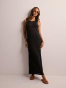 Selected Femme - Maxikjoler - Black - Slfmoon Sus Sl Knit Dress - Kjoler - Maxi Dresses