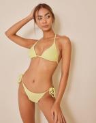 Missguided - Gul - Towelling Tie Side Bikini Bottom