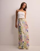 Pieces - Blomstret - Pcmari Hw Long Skirt D2D Dmo