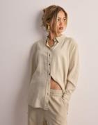 JDY - Beige - Jdysay L/S Linen Loose Shirt Wvn No