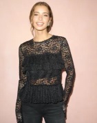 Nelly - Sort - Cute Lace Blouse Top