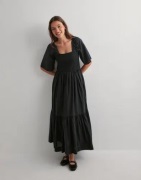 Selected Femme - Sort - Slfdora Ss Ankle Dress B