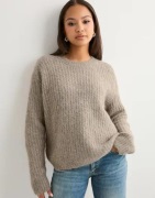Pieces - Beige - Pccleo Ls O-Neck Chunky Knit Noos B