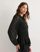 Vero Moda - Sort - Awnolita Ls High Neck Smock Top