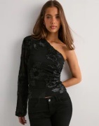 Neo Noir - Sort - Friana Big Flower Mesh Blouse