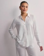Selected Femme - Hvid - Slfviva Ls Shirt Noos