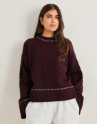 Neo Noir - Rød - Roeme Knit Stitch Blouse