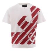 Emporio Armani T-shirt - Hvid/RÃ¸d m. Logo