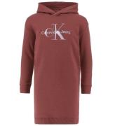 Calvin Klein Sweatkjole - Metallic Monogram - Terracotta Tile