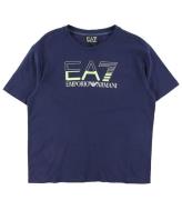 EA7 T-shirt - Navy m. Lime