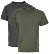 Minymo T-shirt - 2-pak - KoksgrÃ¥/Army