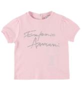 Emporio Armani T-Shirt - Rosa m. SÃ¸lv/Similisten