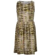 Rosemunde Kjole - Sand Striped Tie Dye Print