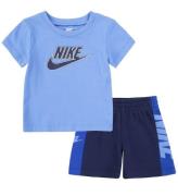 Nike ShortssÃ¦t - T-shirt/Shorts - Amplify - Midnight Navy