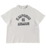 Emporio Armani T-shirt - Hvid m. Navy