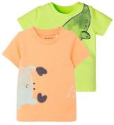 Name It T-shirt - NbmHeine - 2-pak - Sunny Lime