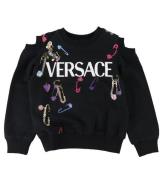 Versace Sweatshirt - Sort m. SikkerhedsnÃ¥le