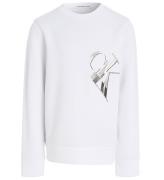 Calvin Klein Sweatshirt - Hyper Real Monogram - Bright White m.