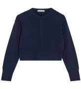 Designers Remix Bluse - Uld - Carmen Cropped - Navy