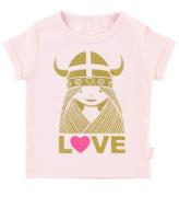 DanefÃ¦ T-shirt - DaneAlva - Lys Rosa m. Love Freja