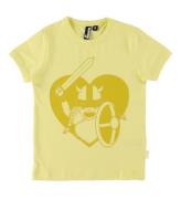 DanefÃ¦ T-shirt - DaneRainbow Ringer - Yellow m. Lille Warrior