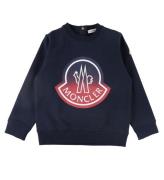 Moncler Sweatshirt - Navy/RÃ¸d m. Logo
