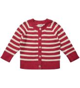 Sofie Schnoor Cardigan - Strik - Berry Red/Off White Stribet