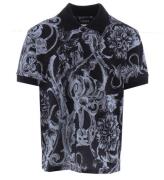 Versace Polo - Navy/LyseblÃ¥