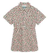 Kenzo Kjole - Denim - Ivory/Rosa m. Blomster