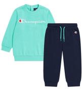 Champion SweatsÃ¦t - Sweatshirt/Sweatpants - Turkis/Sort