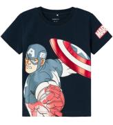 Name It T-shirt - NmmAlstair Marvel - Dark Sapphire